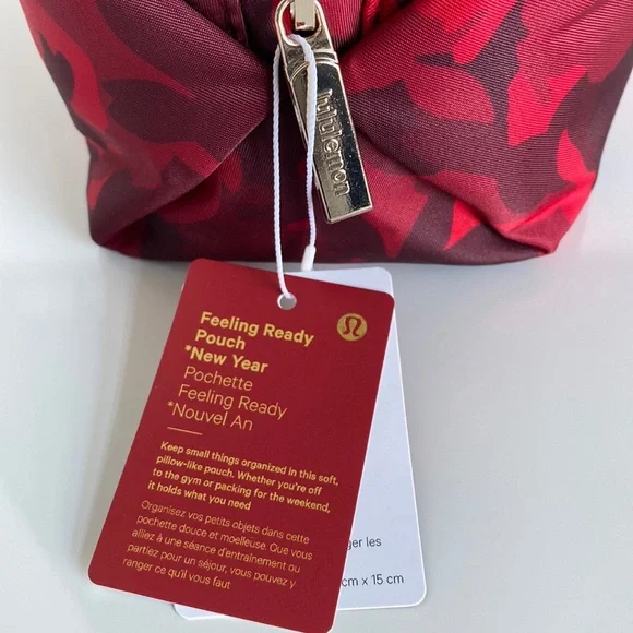 SOLD Lululemon New Year Feeling Ready Pouch Rabbit All Over Print Red Multi NWT - Picture 9 of 16